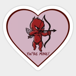 You're Mine Valentine Devil Cupid Sticker